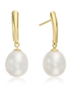 14k Yellow Gold Freshwater Cultured Drop Pearl Earring