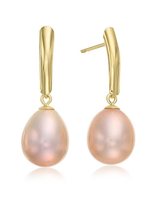 Tilo Jewelry 14k Yellow Gold Freshwater Cultured Drop Pearl Earring