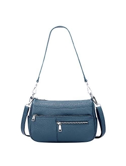 Genuine Leather Shoulder Bag Small Crossbody Handbags for Women Ladies Purse