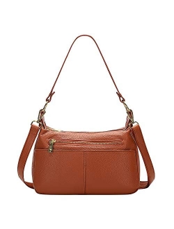 Soft Leather Handbags for Women Crossbody Purses Multi Pockets Shoulder Bags Messenger Bag Medium