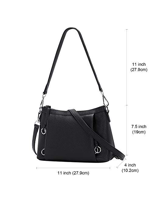 OVER EARTH Crossbody Purses and Handbags for Women Genuine Leather Shoulder Bag for Ladies Medium