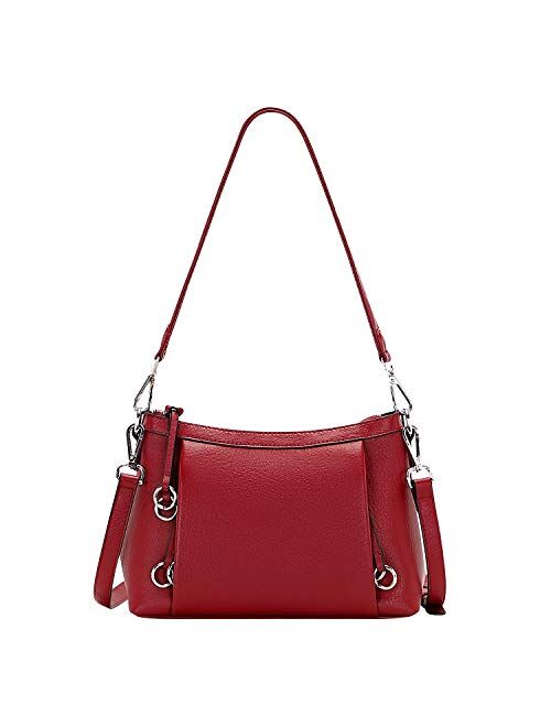 OVER EARTH Crossbody Purses and Handbags for Women Genuine Leather Shoulder Bag for Ladies Medium