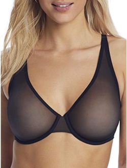 Sheer Seduction Unlined Bra, Built Up Straps, Light Weight, Full Support