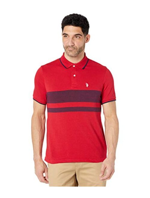 U.S. Polo Assn. Solid Pique Jacquard Chest T-shirt