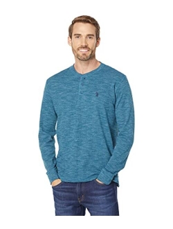 Long Sleeve Space Dye Thermal Henley