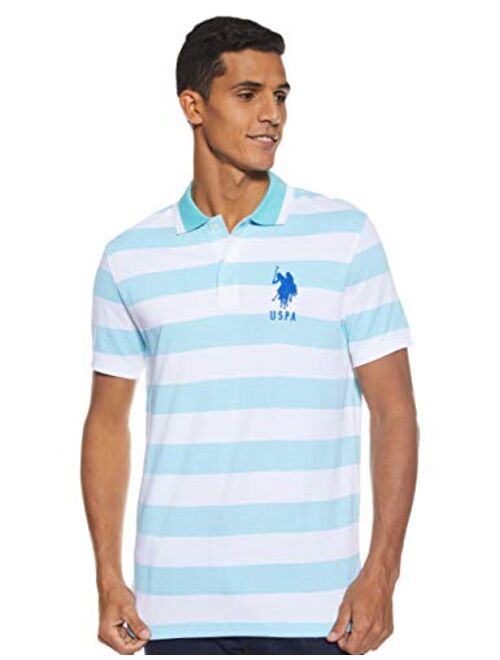 U.S. Polo Assn. Men's Slim Fit Marle Striped Pique Polo Shirt