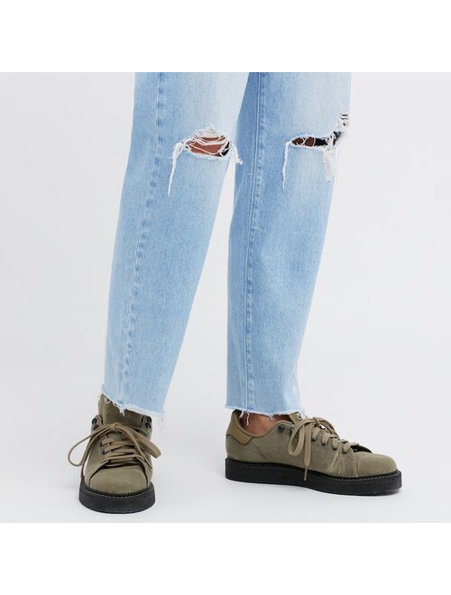 UNIQLO WOMEN DISTRESSED PEG TOP HIGH-RISE JEANS