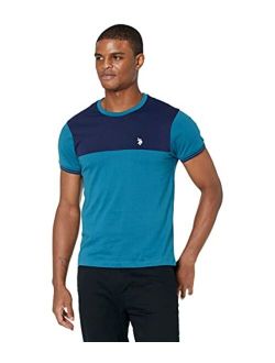 mens Short Sleeve Two-tone Crew Neck Ringer Tee