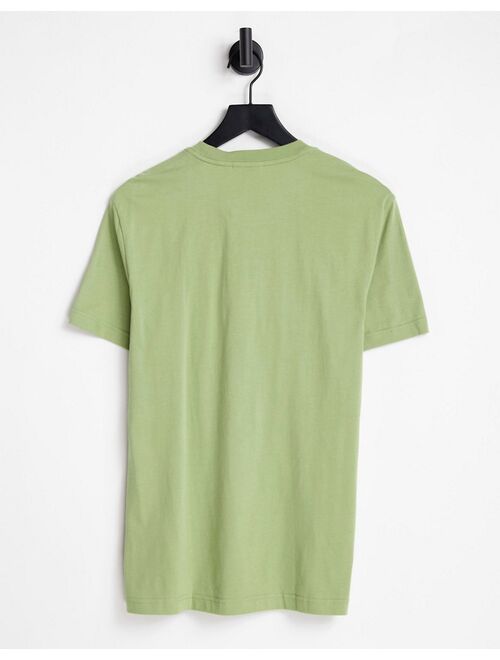 Calvin Klein raised striped logo T-shirt in green