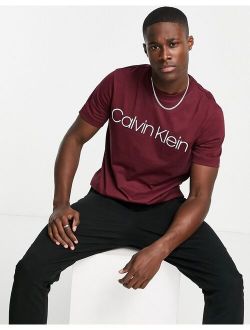front logo T-shirt in tawny port