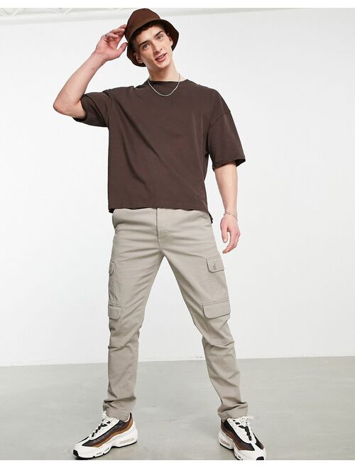 Bershka super oversized t-shirt in brown