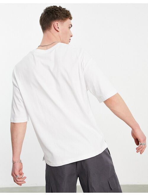 Bershka super oversized T-shirt in white