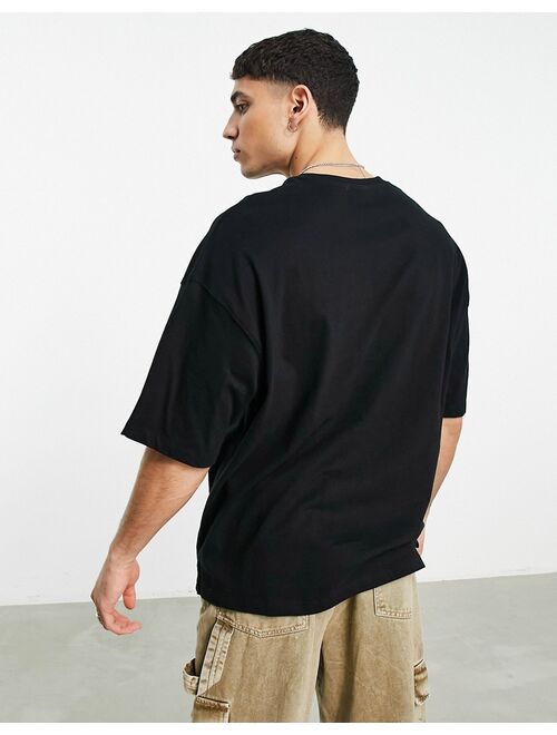 Bershka super oversized t-shirt in black