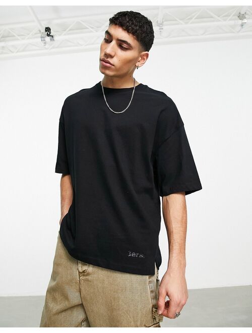 Bershka super oversized t-shirt in black