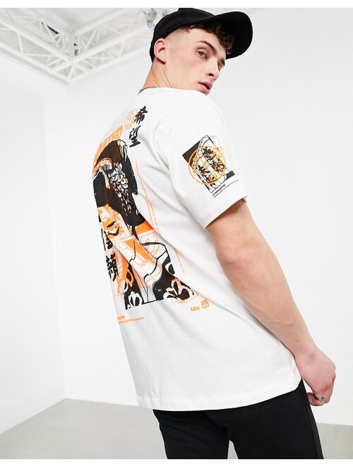 Bershka manga back print T-shirt