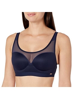 Sheer Illusion Sports Bra, Medium Impact, Bounce Reducing Straps