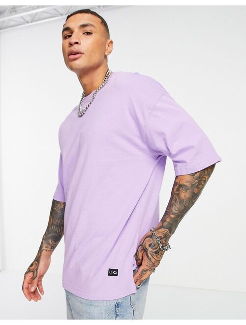 Bershka oversized t-shirt in purple