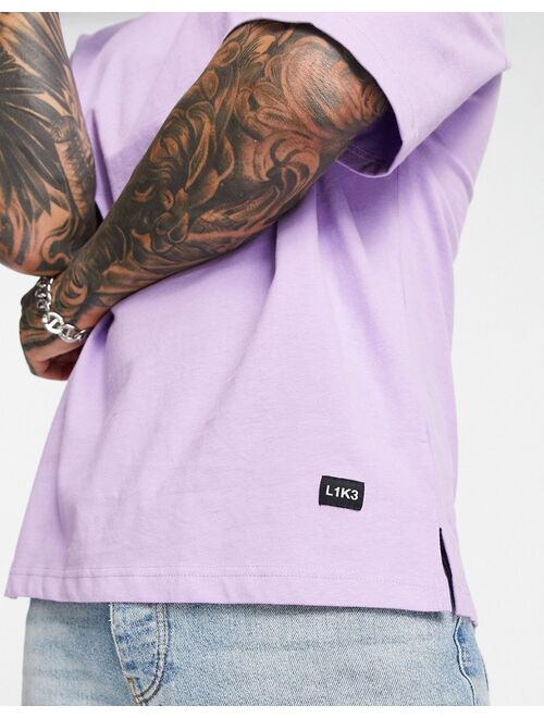 Bershka oversized t-shirt in purple