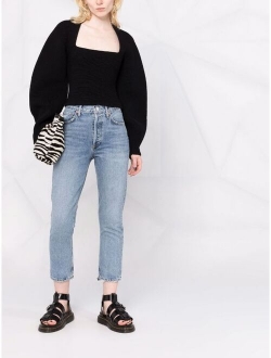 Riley high-waisted cropped jeans