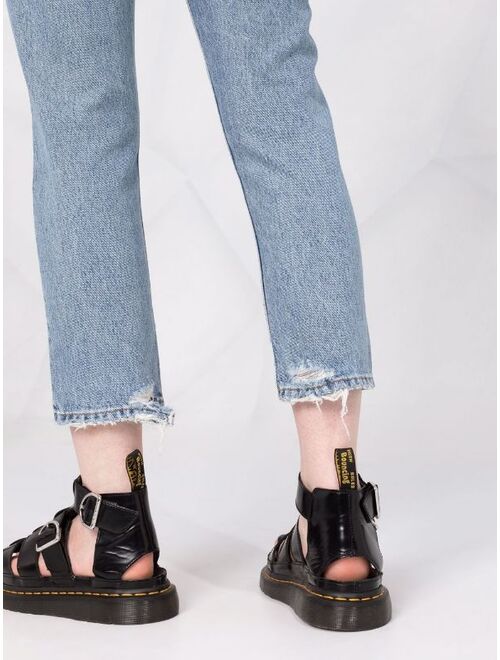 AGOLDE Riley high-waisted cropped jeans