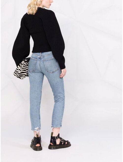 AGOLDE Riley high-waisted cropped jeans