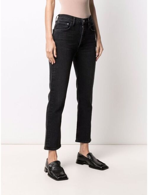 AGOLDE high-waisted straight-leg jeans