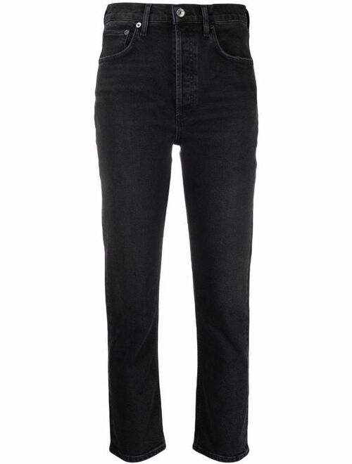 AGOLDE high-waisted straight-leg jeans