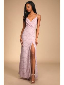 Cue the Romance Pastel Pink Floral Burnout Maxi Dress