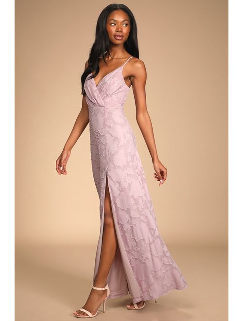 Lulus Cue the Romance Pastel Pink Floral Burnout Maxi Dress