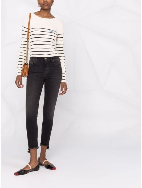 PINKO step-hem cropped skinny jeans