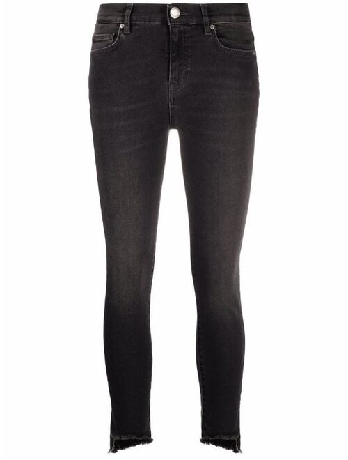 PINKO step-hem cropped skinny jeans