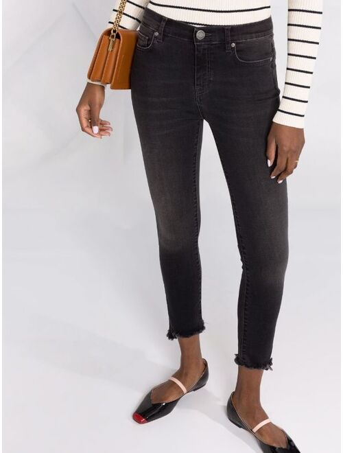 PINKO step-hem cropped skinny jeans