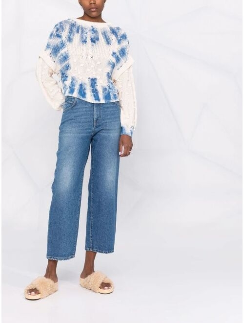 PINKO wide-leg cropped jeans