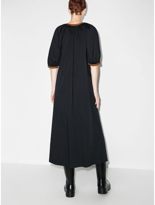 STAUD Vincent puff-sleeve long dress