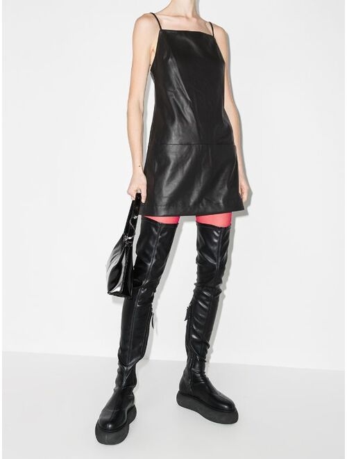 STAUD Diego faux-leather mini dress