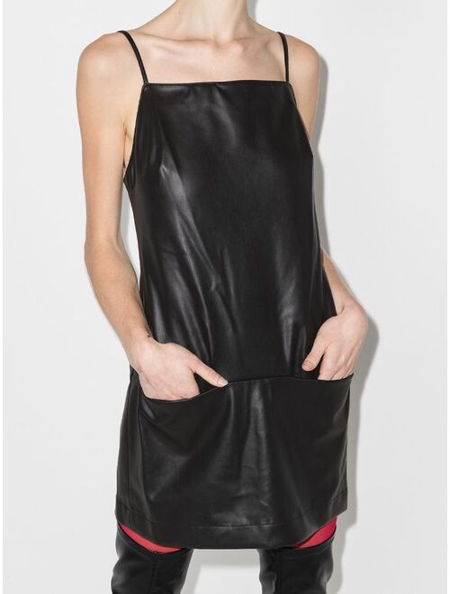 STAUD Diego faux-leather mini dress