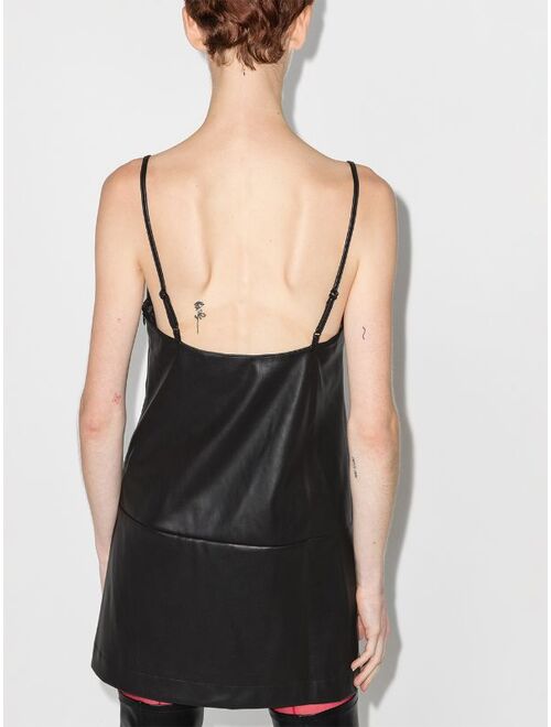 STAUD Diego faux-leather mini dress