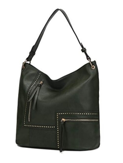 MKF Hobo Bag for Women PU Leather Shoulder Purse Pocketbook Fashion Top Handle Multi Pocket Handbag