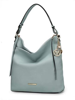 MKF Hobo Bag for Women PU Leather Shoulder Purse Pocketbook Fashion Top Handle Multi Pocket Handbag