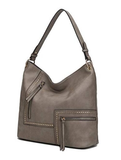 MKF Hobo Bag for Women PU Leather Shoulder Purse Pocketbook Fashion Top Handle Multi Pocket Handbag