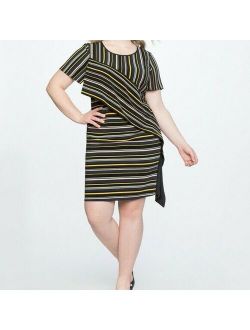 Eloquii Shift Dress Womens Plus Size 20 Black Short Sleeve NWT NEW B98-09P