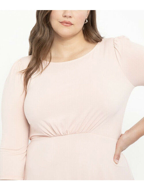 ELOQUII Elements Eloquii NWT Rose Pink Fit And Flare Back Cutout Dress 22