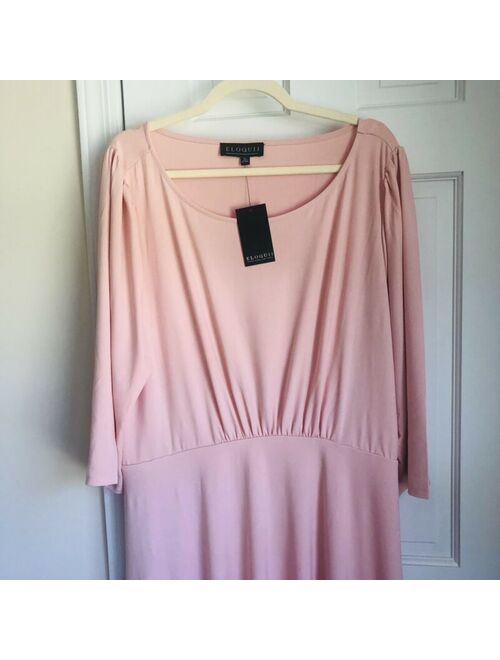 ELOQUII Elements Eloquii NWT Rose Pink Fit And Flare Back Cutout Dress 22