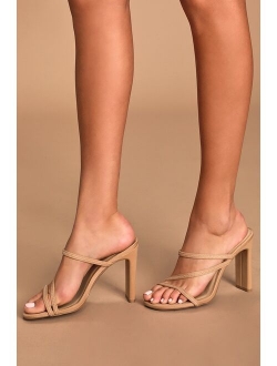 Ferrara Clear and Light Nude High Heel Sandals