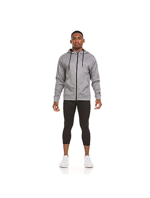 Russell Athletic Mens Space Dye Full Zip Fleece Hoody