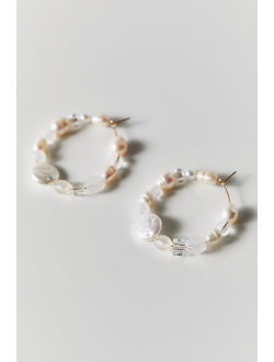 Chloe Pearl Hoop Earring