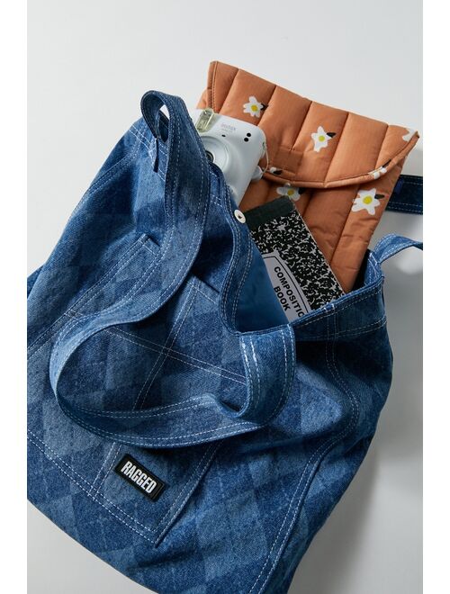 The Ragged Priest Burner Denim Argyle Tote Bag