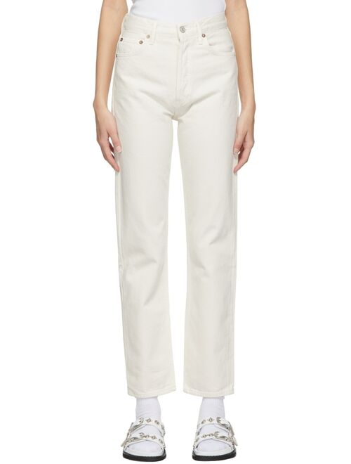 Buy AGOLDE Off-White 90's Pinch Waist Jeans online | Topofstyle