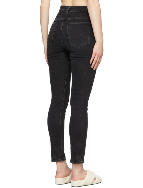 AGOLDE Black Pinch Waist Skinny Jeans