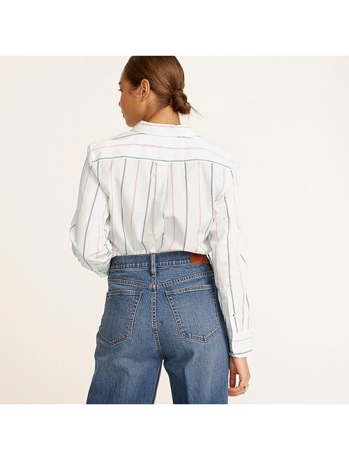 J.Crew Classic-fit washed cotton poplin shirt in sleepaway stripe